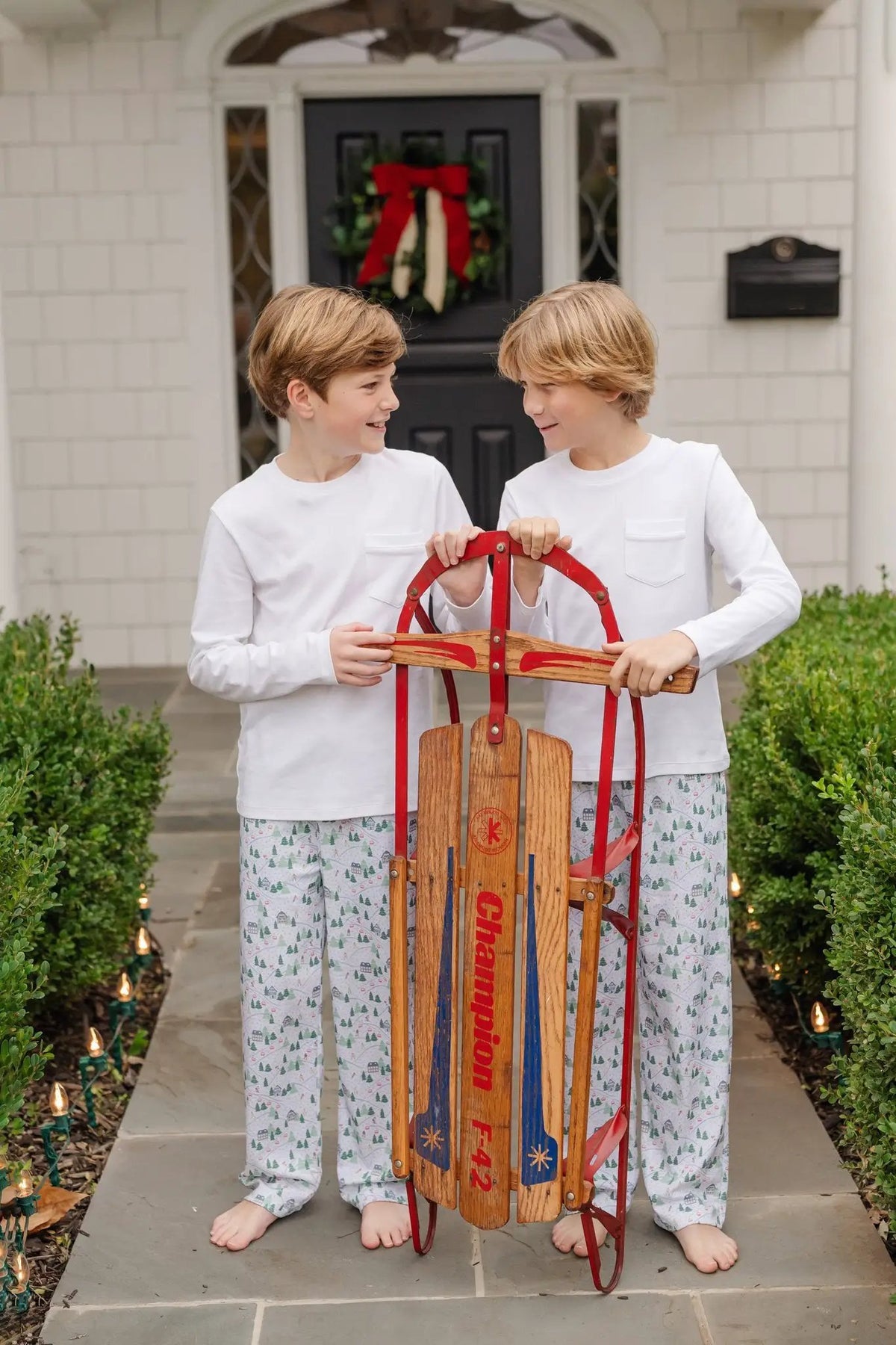 Lila & Hayes Boys Beckett Hang Out Lounge Pants - Ski Village