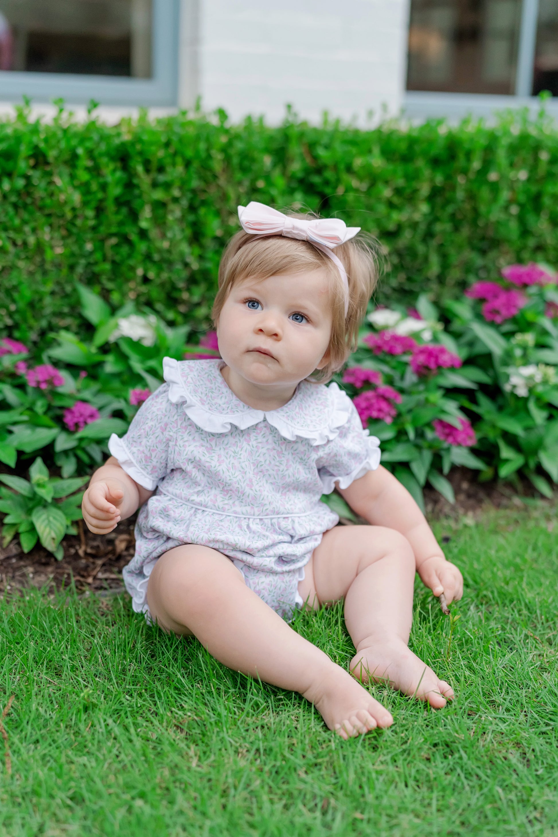 Lila & Hayes Baby Girls Council Bubble - Pink Garden Soiree Floral