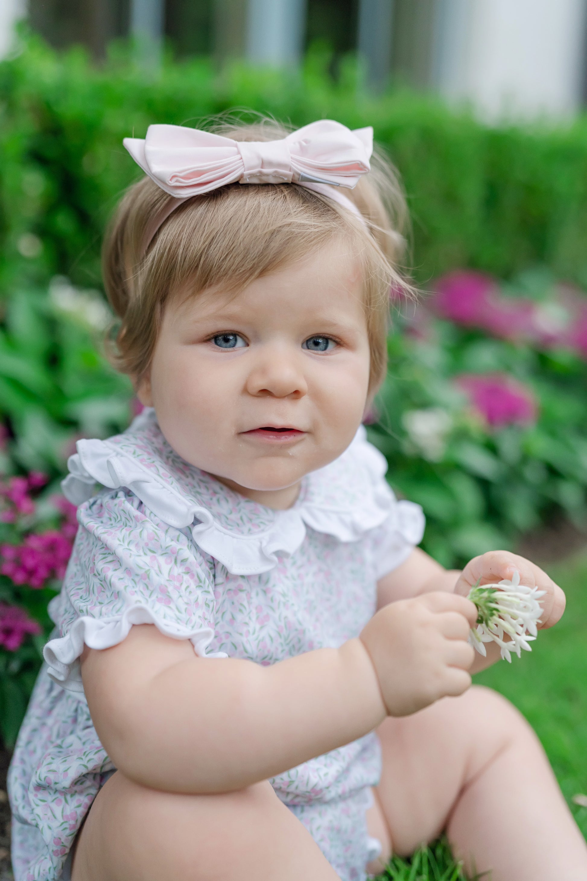 Lila & Hayes Baby Girls Council Bubble - Pink Garden Soiree Floral