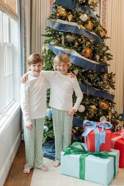 Lila & Hayes Boys Beckett Hang Out Pants - Christmas Tree Topper Stars