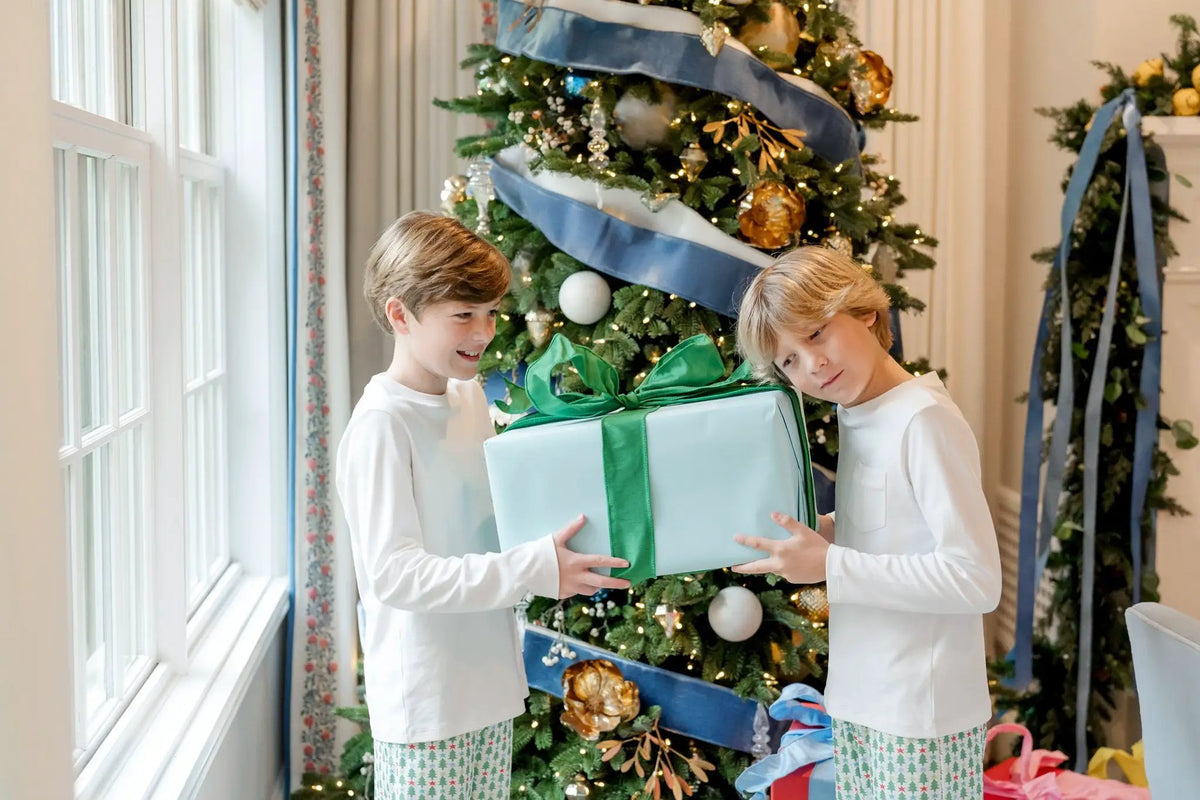 Lila & Hayes Boys Beckett Hang Out Pants - Christmas Tree Topper Stars