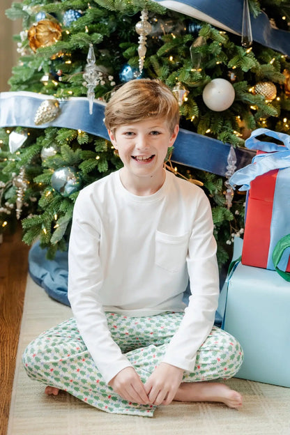 Lila & Hayes Boys Beckett Hang Out Pants - Christmas Tree Topper Stars