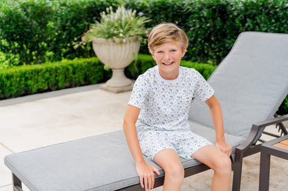 Lila & Hayes Boys Charles Short Pajamas Set - Jumping Trout Fish by Lila & Hayes