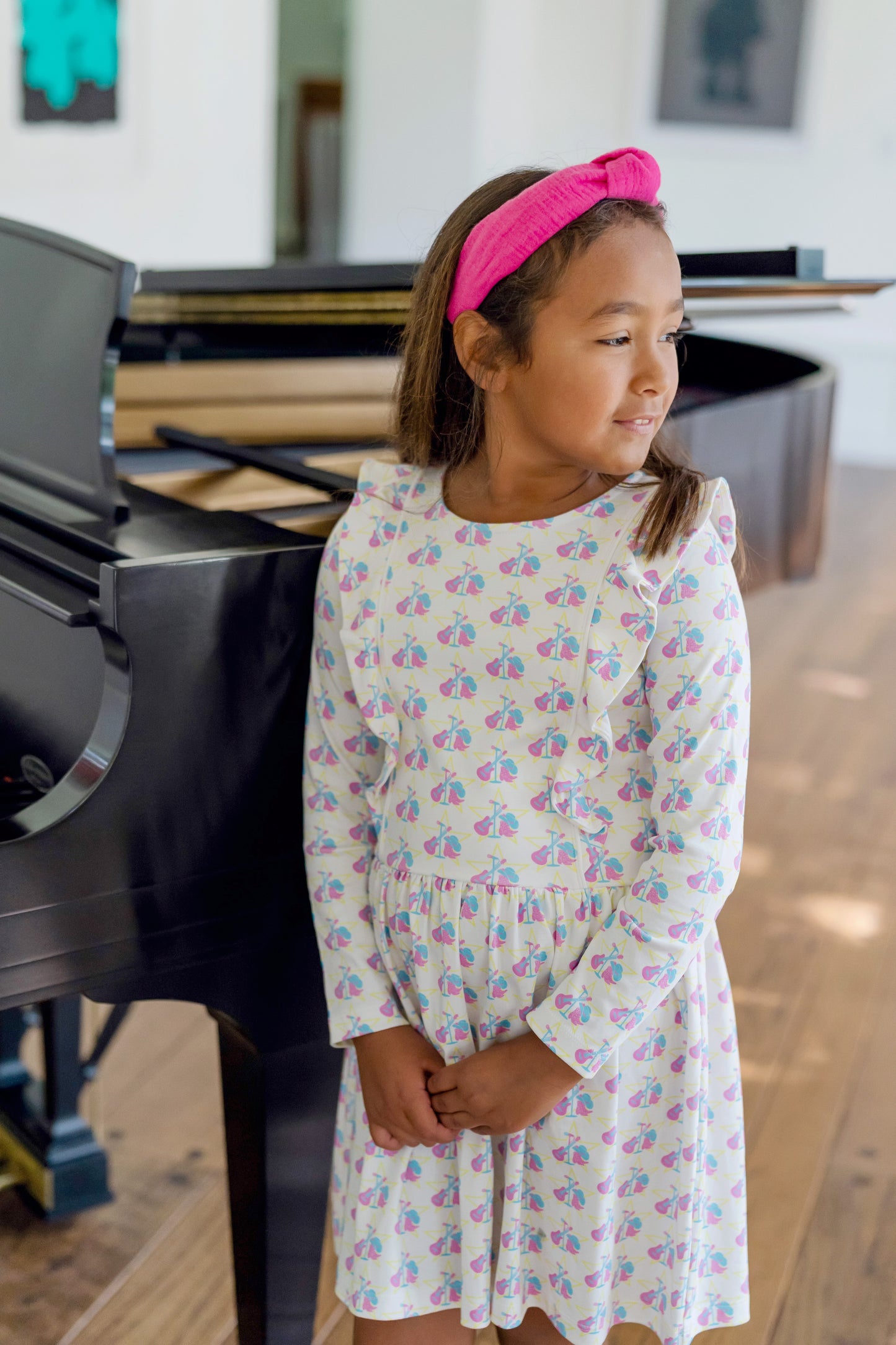 Lila & Hayes Girls Olivia Ruffle Dress - Music Superstar - Perfect for Taylor Swift Show by Lila & Hayes