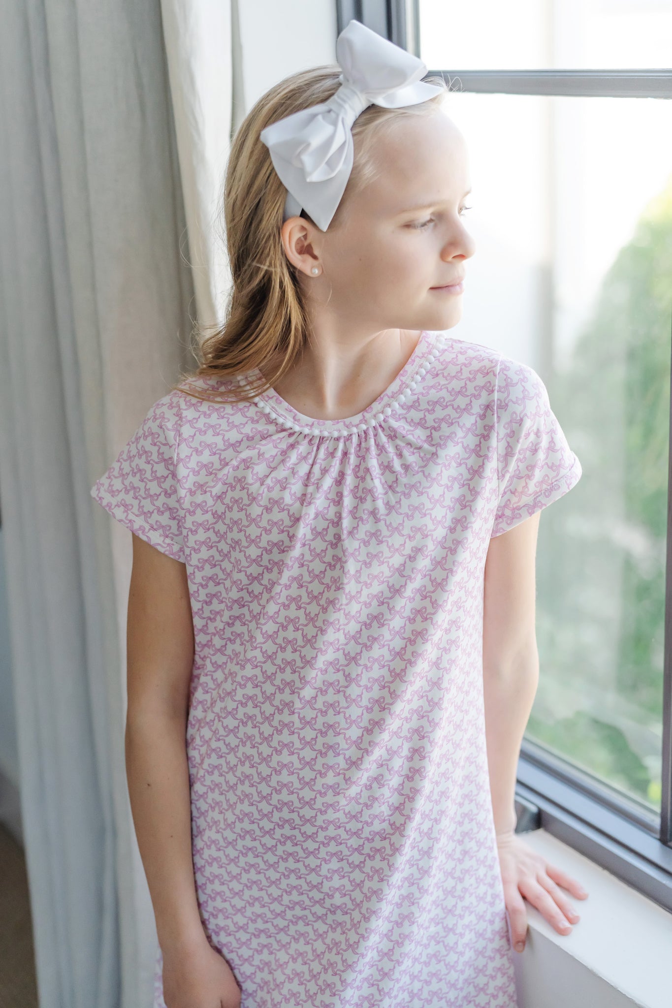 Lila & Hayes Girls Camden Play Dress - Pink Pretty Bows