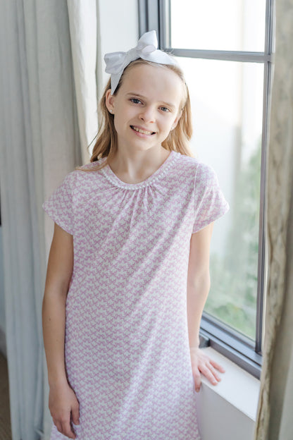 Lila & Hayes Girls Camden Play Dress - Pink Pretty Bows by Lila & Hayes