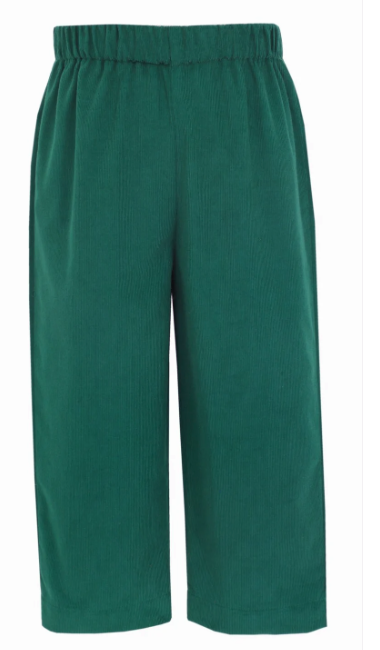 Anavini Velani Boys Pull On Corduroy Pants - Hunter Green
