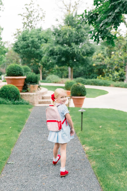 Proper Peony Girls Blue Back to School Andover Apples Dress by Proper Peony