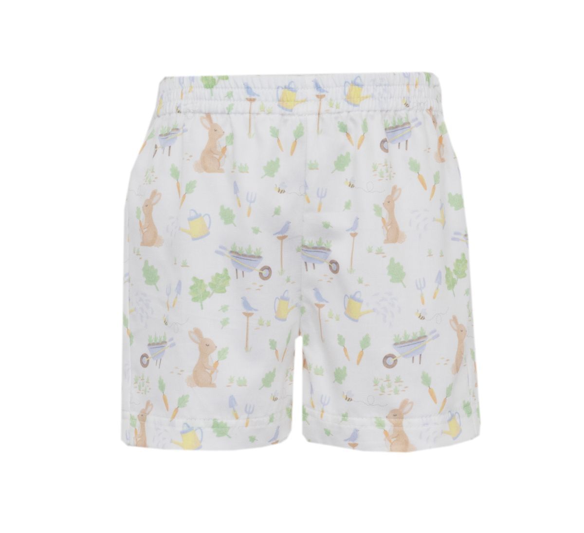 Claire & Charlie Boys Peter Rabbit Short Set with Light Blue Knit T-Shirt - Peter Rabbit Print Pocket by Claire & Charlie