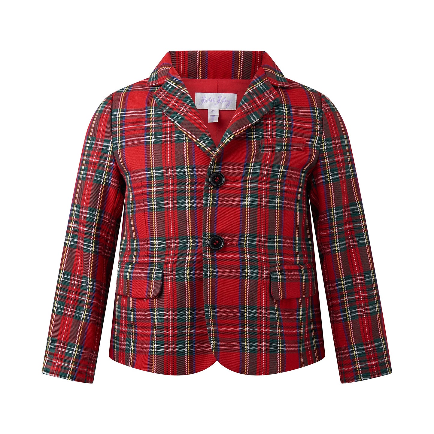 Rachel Riley London Boys Red Holiday Tartan Plaid Blazer by Rachel Riley