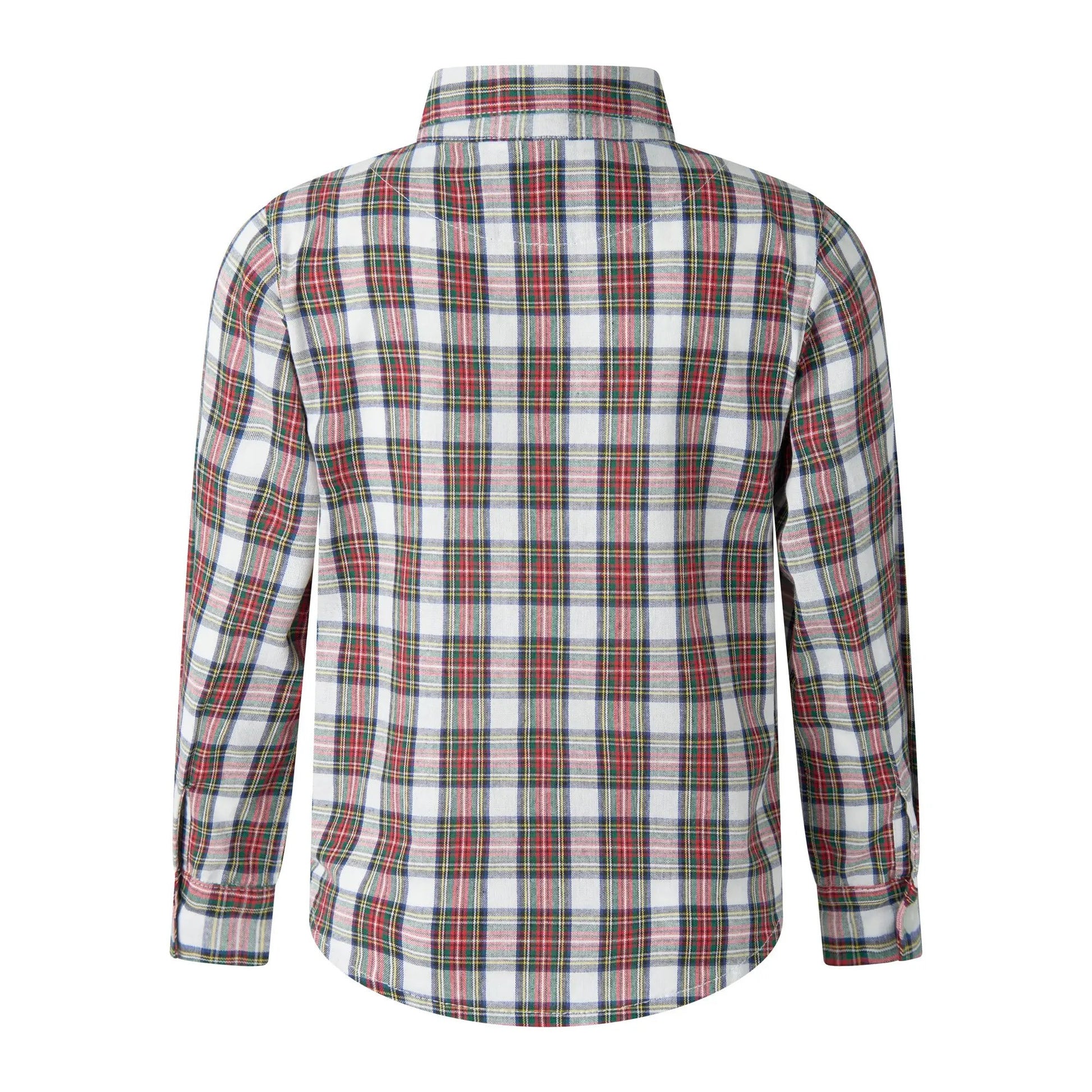 Rachel Riley London Boys Holiday Tartan Shirt - Red & Ivory Plaid