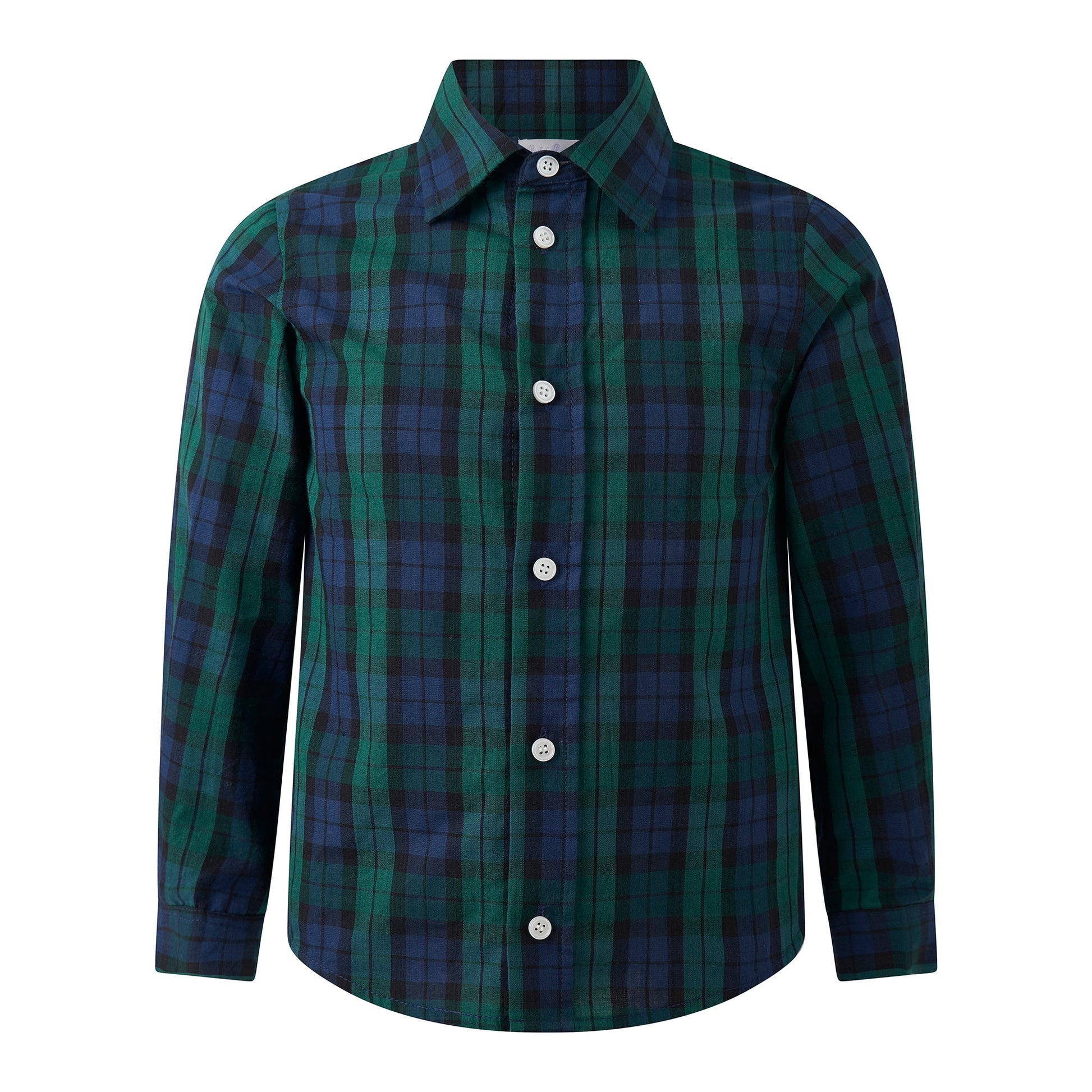 Rachel Riley London Boys Navy Blue & Green Blackwatch Plaid Dress Shir –  Best Dressed Child