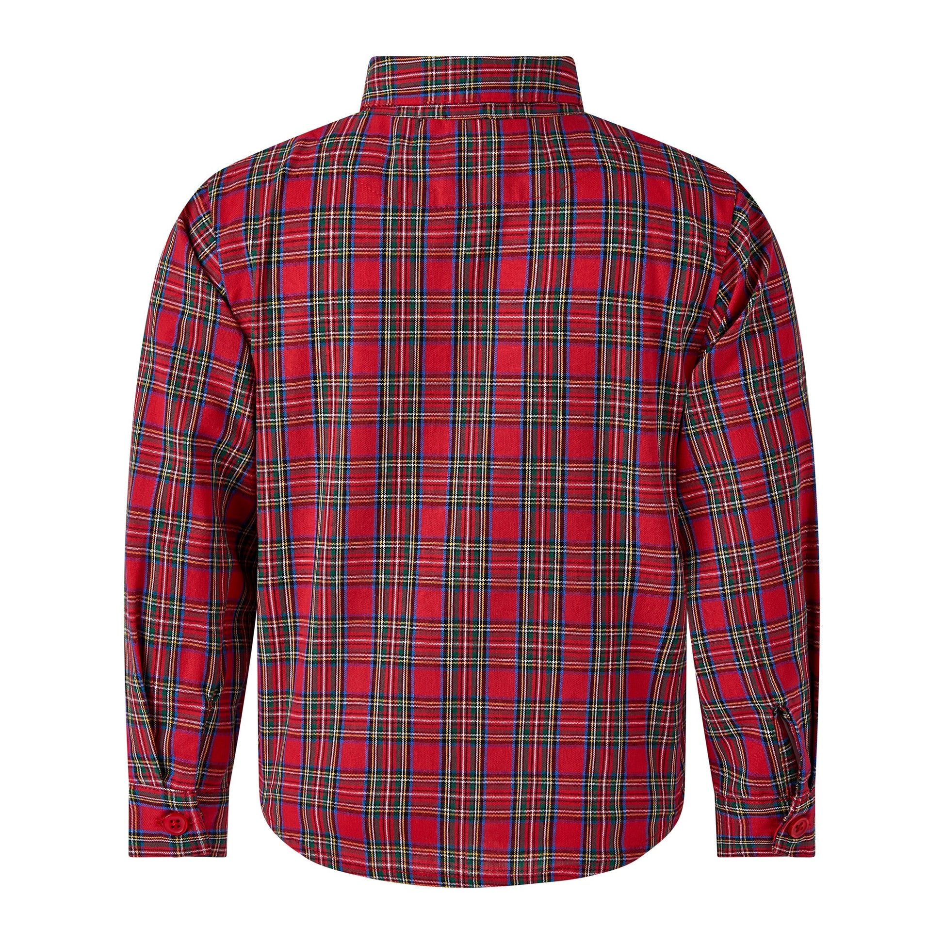 Rachel Riley London Boys Dress Shirt - Red Holiday Tartan Plaid