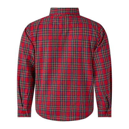 Rachel Riley London Boys Dress Shirt - Red Holiday Tartan Plaid by Rachel Riley