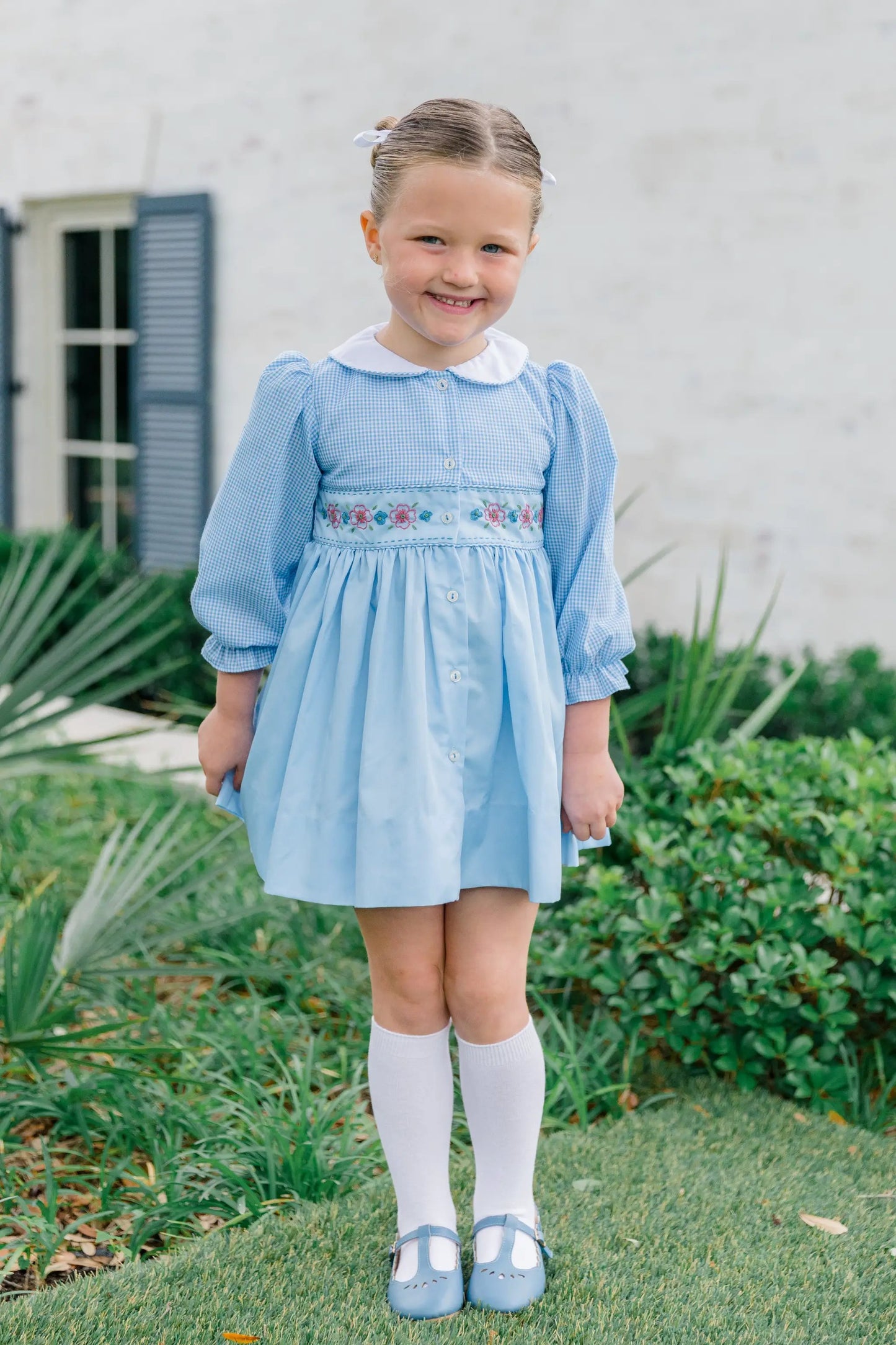 Proper Peony Girls Beckett Blue Flow Dress