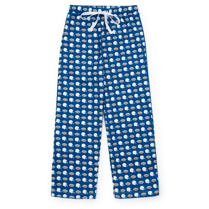 Lila & Hayes Boys Beckett Hang Out Lounge Pants - Blue First Down Football