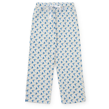 Lila & Hayes Boys Beckett Hang Out Pants - Blue Mallard Ducks by Lila & Hayes