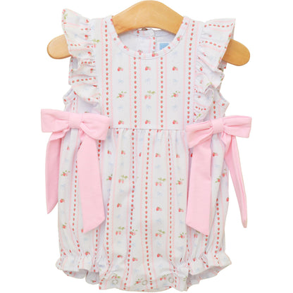 Trotter Street Kids Girls Pink Berry Sweet Bubble - Bows at Sides by Trotter Street Kids