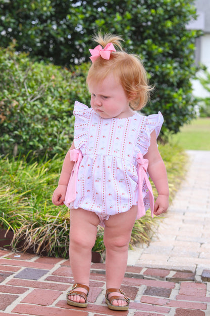 Trotter Street Kids Girls Pink Berry Sweet Bubble - Bows at Sides by Trotter Street Kids