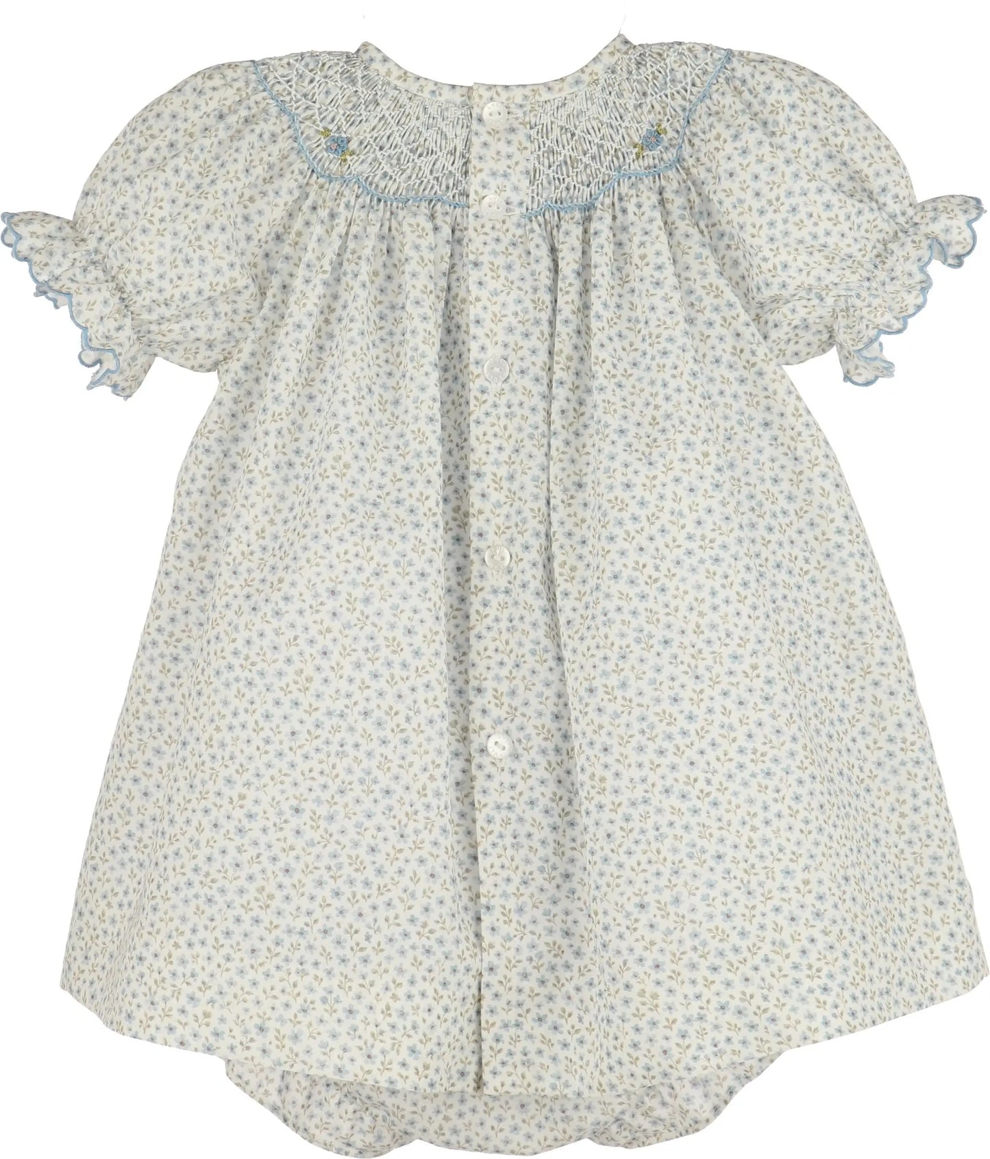 Luli & Me Girls Forest Fairy Bishop Dress - Blue