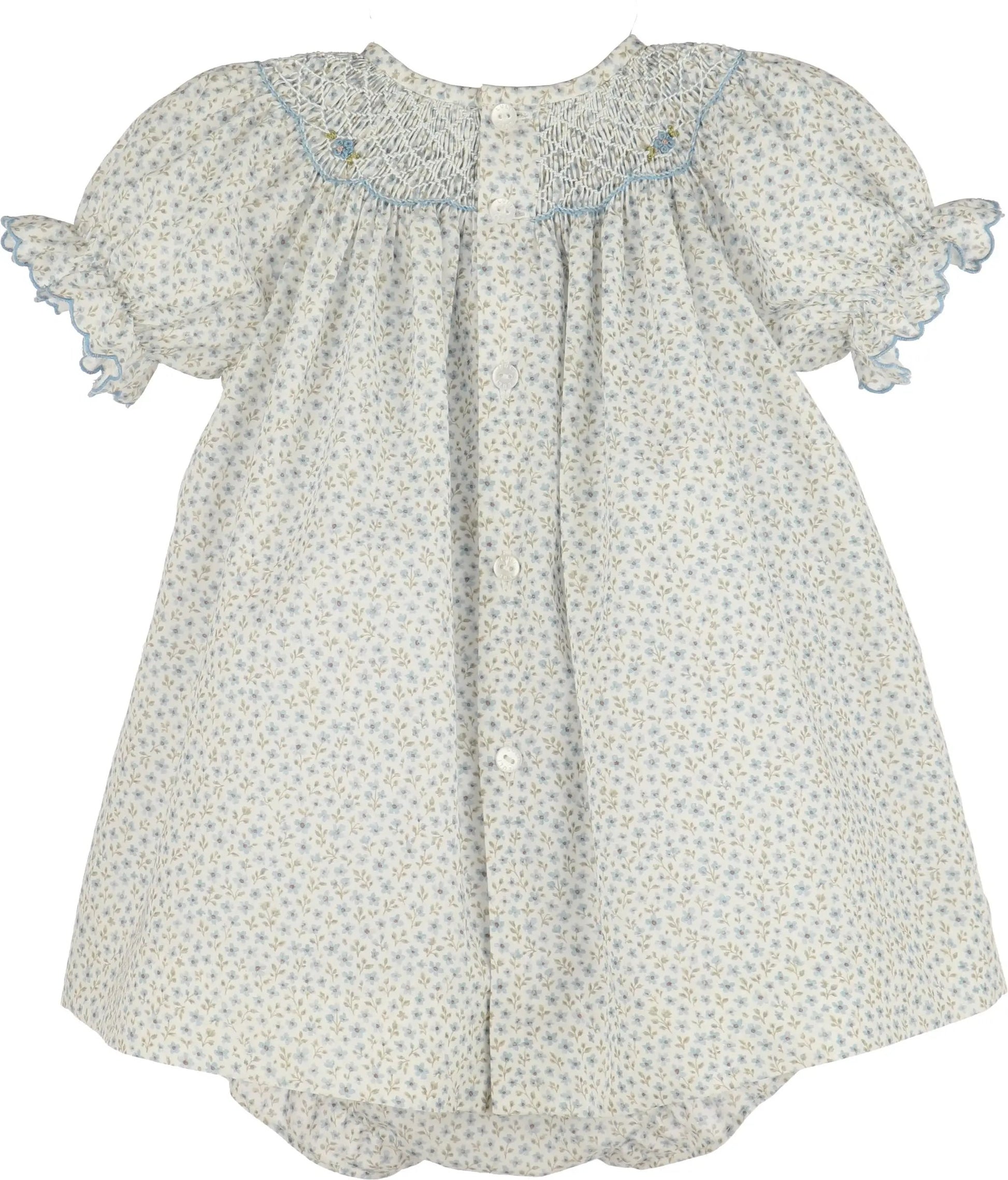 Luli & Me Girls Forest Fairy Bishop Dress - Blue