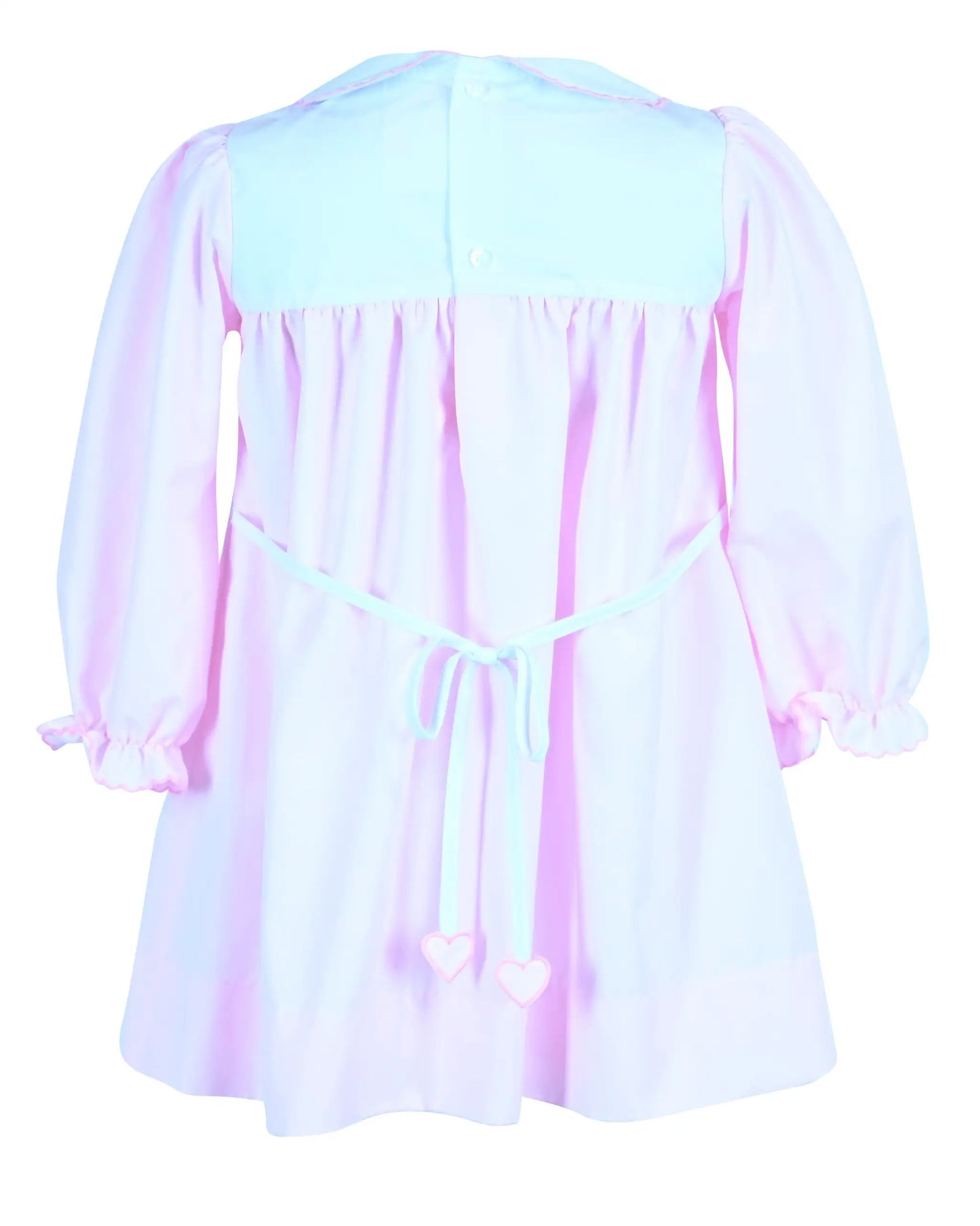 Yellow Lamb Girls Pink Big Sister Dress with Collar by Yellow Lamb