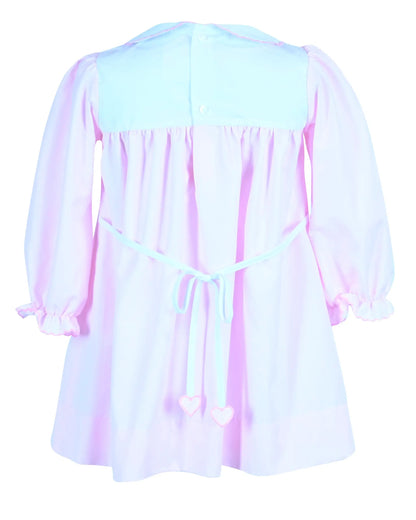 Yellow Lamb Girls Pink Big Sister Dress with Collar by Yellow Lamb