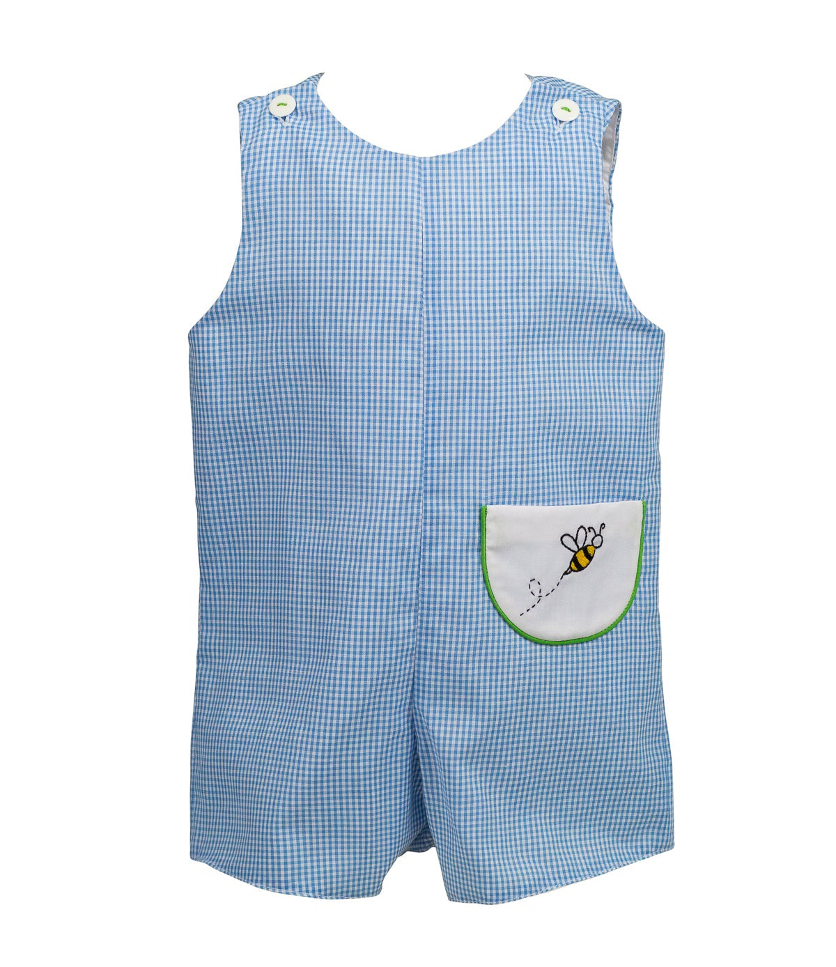 Proper Peony Boys Blue Bryar Bee Jon Jon with Front Pocket by Proper Peony
