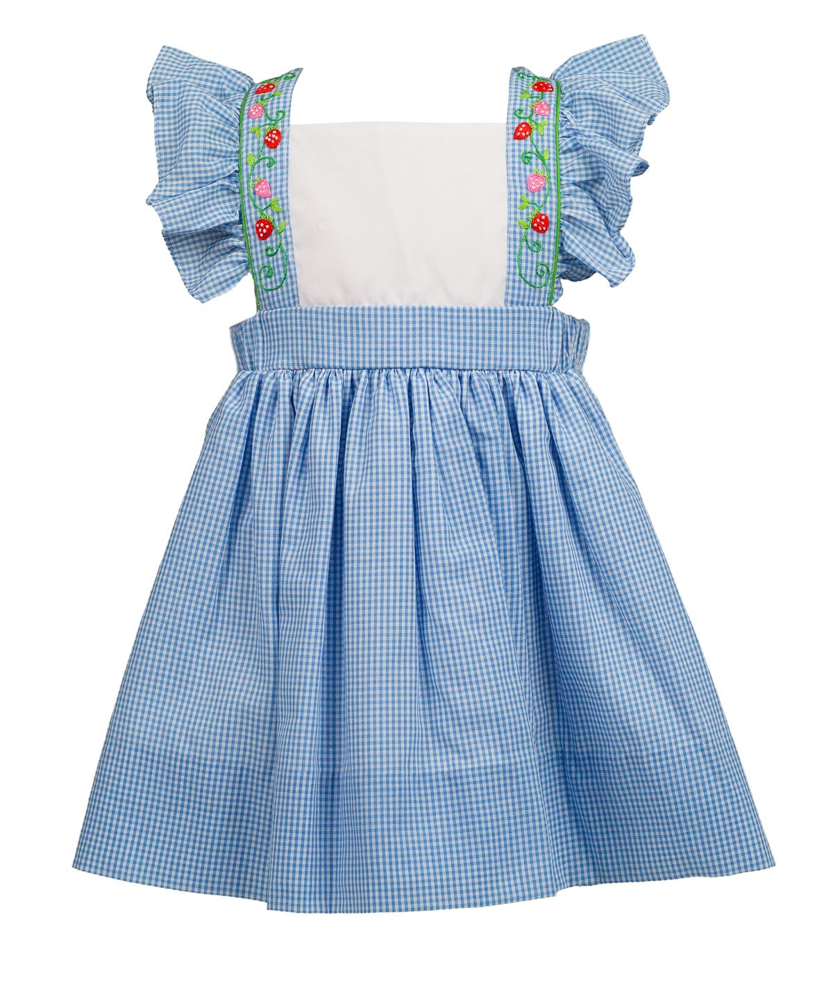 Proper Peony Girls Blue Bryar Bee Pinafore Dress