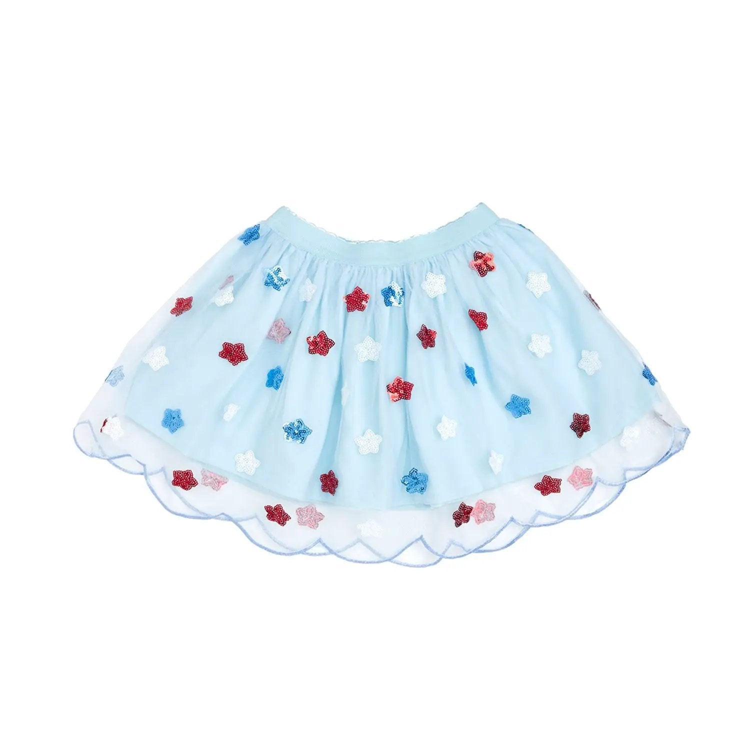 Sweet Wink Girls USA Sequin Stars Tutu Skirt