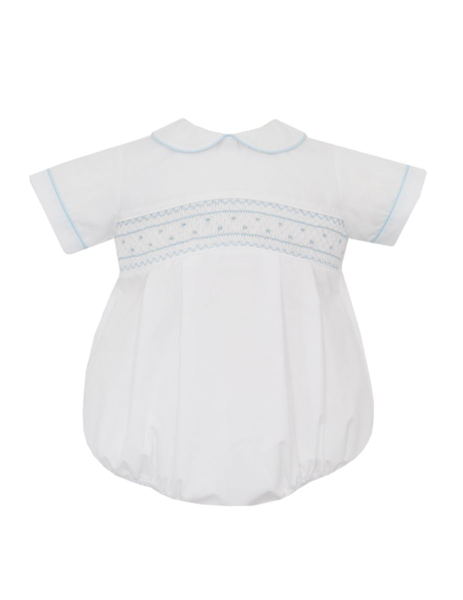 Petit Bebe Boys White Poplin Bubble by Petit Bebe