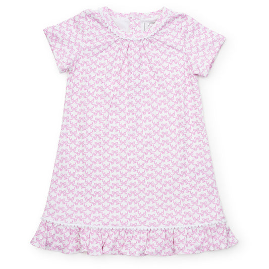 Lila & Hayes Girls Camden Play Dress - Pink Pretty Bows by Lila & Hayes