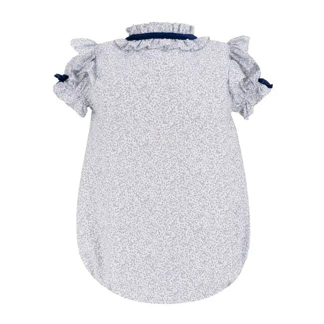 La Boutique by Dondolo Girls Camellia Smocked Bubble - Blue Floral by Dondolo