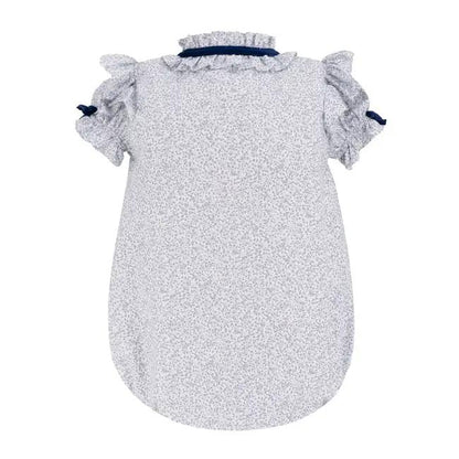 La Boutique by Dondolo Girls Camellia Smocked Bubble - Blue Floral by Dondolo