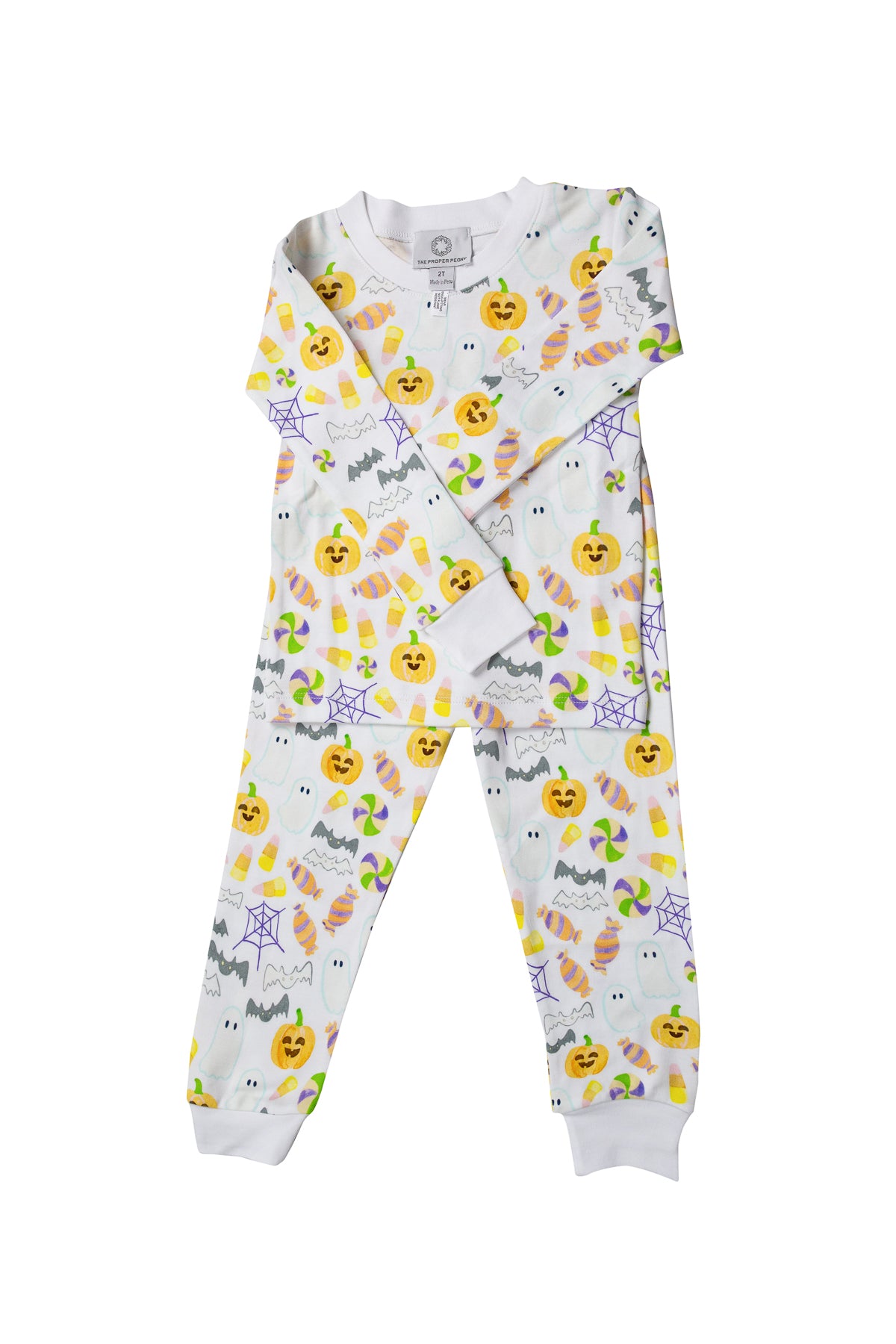 Proper Peony Halloween Candy Corn Pajamas Set