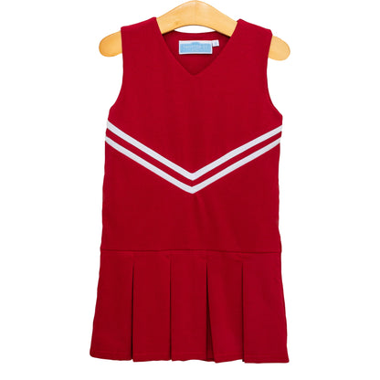 Trotter Street Kids Girls Football Cheer Uniform Dress - Crimson Tide