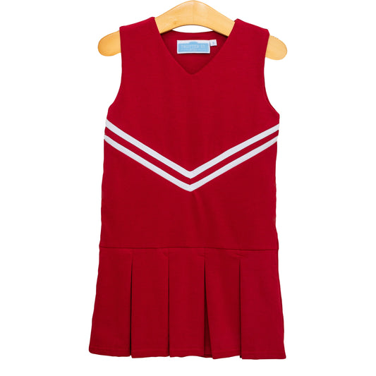 Trotter Street Kids Girls Football Cheer Uniform Dress - Crimson Tide