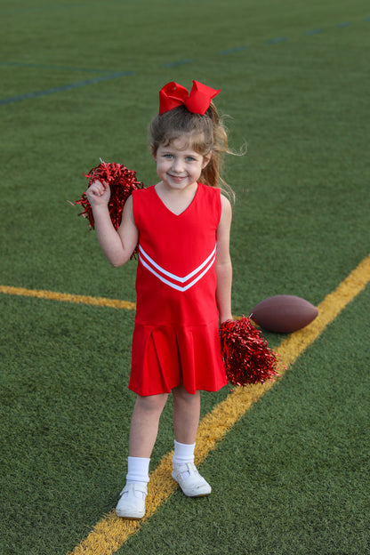Trotter Street Kids Girls Football Cheer Uniform Dress - Red