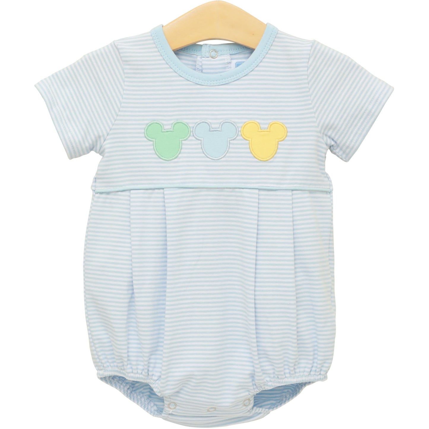 Trotter Street Kids Baby Boys Blue Stripe Cheerful Mouse Ears Bubble by Trotter Street Kids