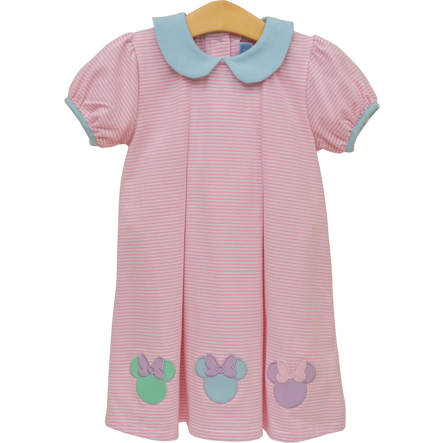 Trotter Street Kids Girls Pink Stripe Cheerful Mouse Ears Dress by Trotter Street Kids
