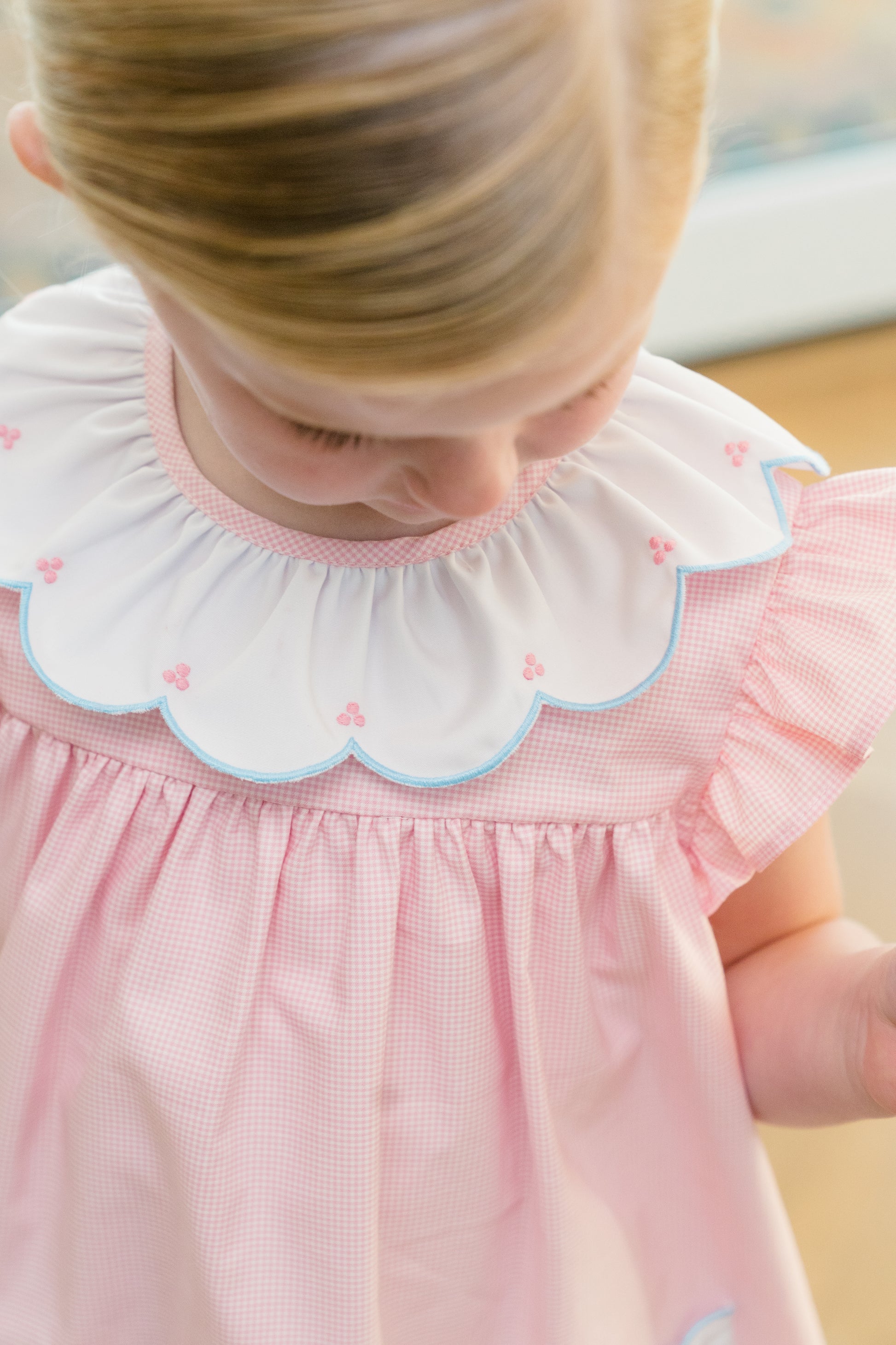 Proper Peony Girls Pink Clover Easter Bunny Dress - Pockets