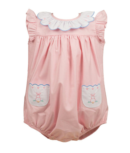 Proper Peony Baby Girls Pink Clover Easter Bunny Bubble by Proper Peony