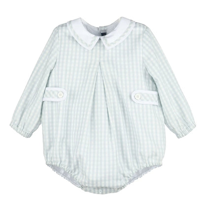 Sophie & Lucas Boys Blue Frosty Check Bubble