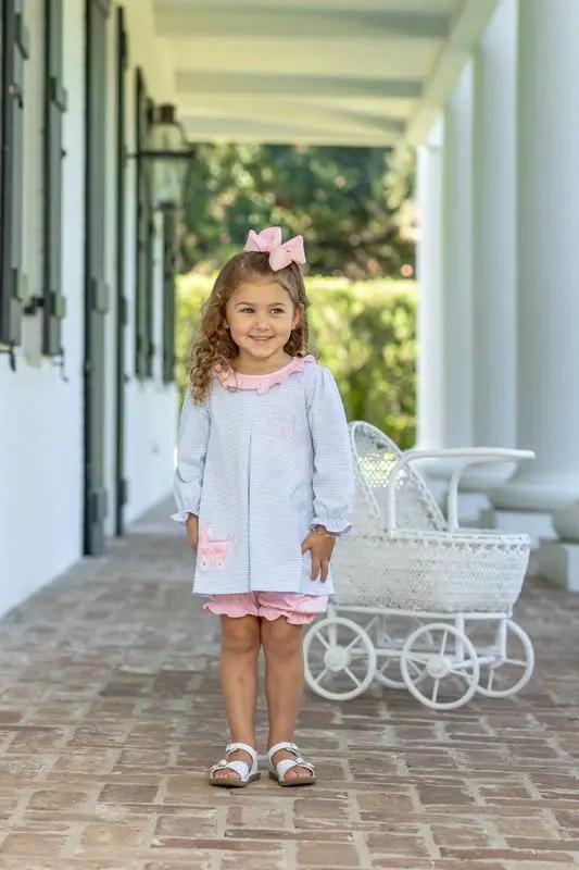 Trotter Street Kids Girls Blue Big Sister Bloomer Set