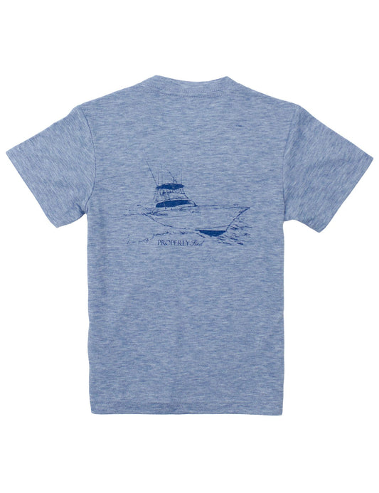 Properly Tied Boys Portland Pocket Tee Short Sleeve Tee - Deep Sea Ocean by Properly Tied