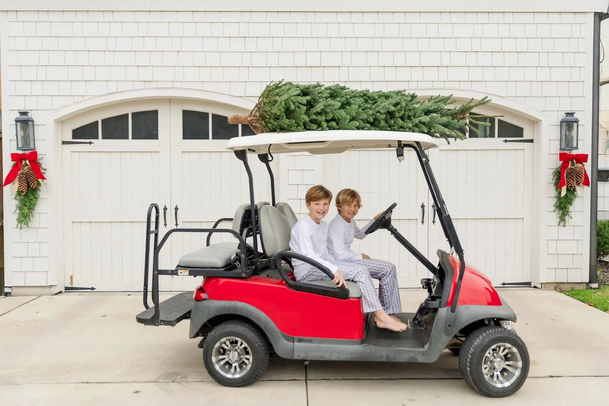 Lila & Hayes Boys Beckett Hang Out Lounge Pants - Christmas at the Golf Club