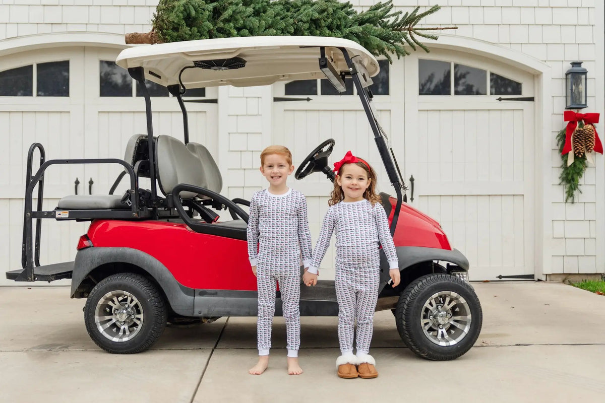 Lila & Hayes Boys Grayson Pajamas Set - Christmas at the Golf Club