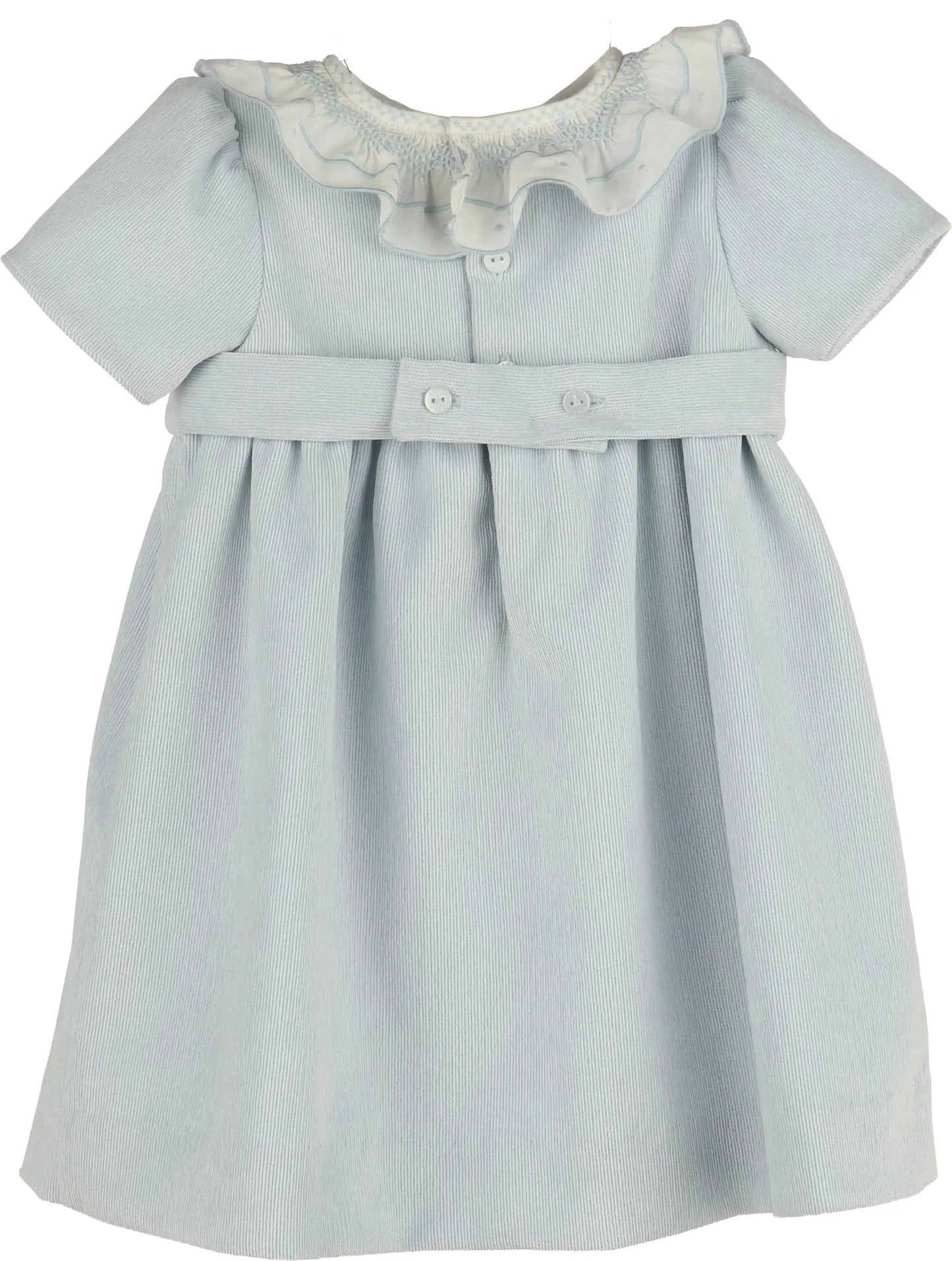 Luli & Me Girls Blue Sweet Corduroy Dress by Luli & Me