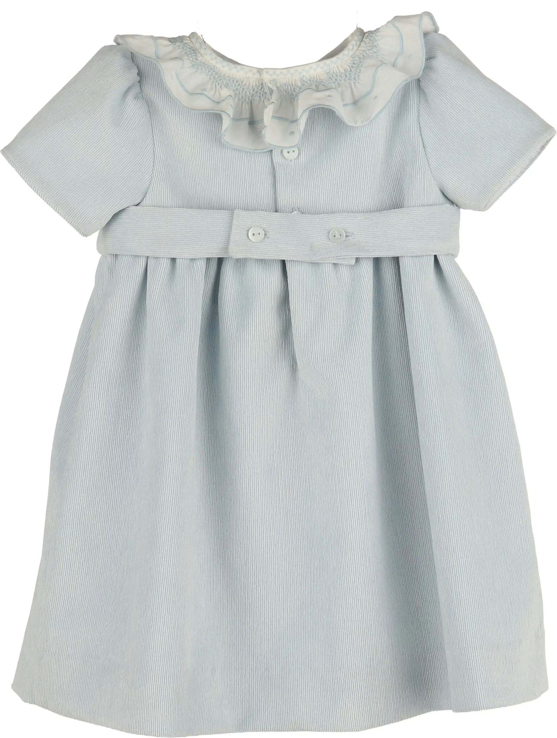 Luli & Me Girls Blue Sweet Corduroy Dress