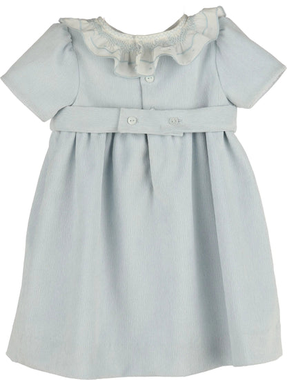 Luli & Me Girls Blue Sweet Corduroy Dress by Luli & Me